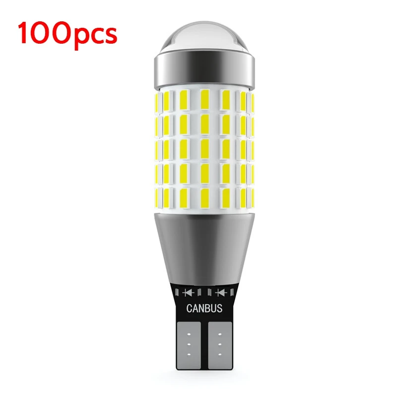 

100Pcs Car Reverse Light Bulbs T15 3014 Chips 87SMD W16W 921 Canbus Error Free Super Bright LED Backup Reverse Taillight