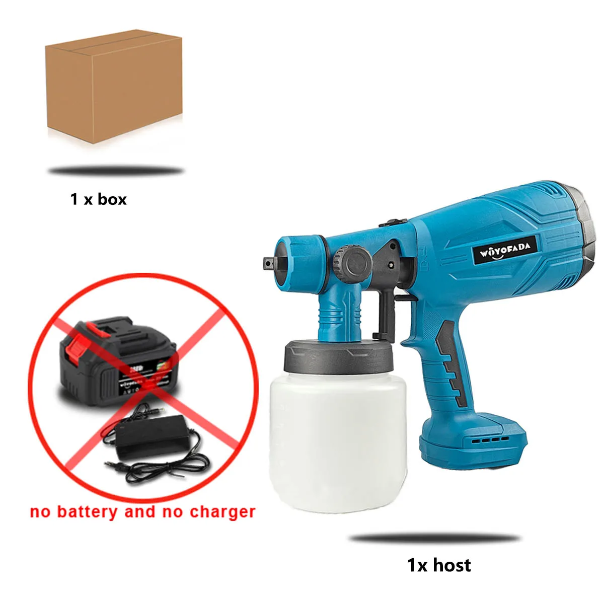 

Электрический пистолет-распылитель WOYOFADA синий 800 мл для Makita 18 В