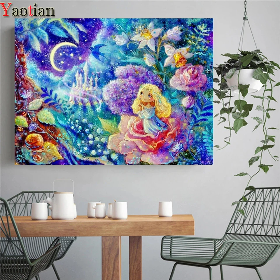 

Алмазная мозаика аниме фантазия Русалка и краб Алмазная вышивка Стразы Сделай Сам 5D алмазная картина полная квадратная вышивка