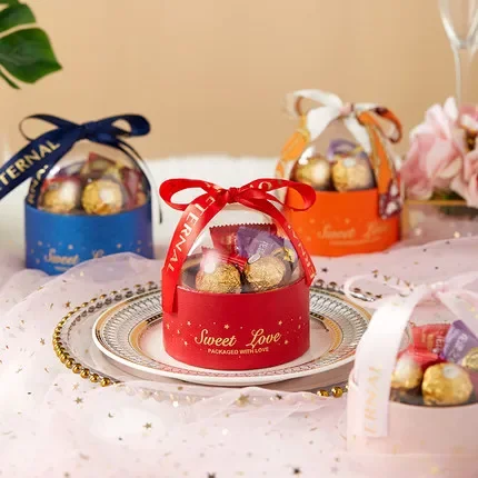 Новые прозрачные полусферы коробки для торта свадебные сувениры подарочная