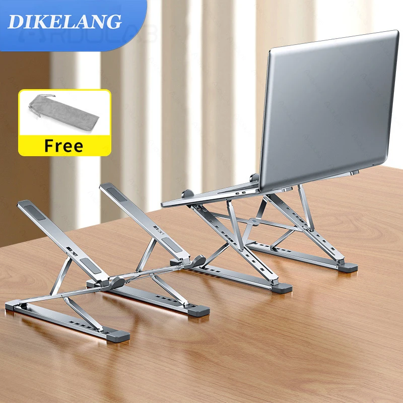 

Adjustable Laptop Stand Aluminum For Macbook Foldable Computer PC Tablet Support Notebook Stand TableLaptop Cooling pad Holder