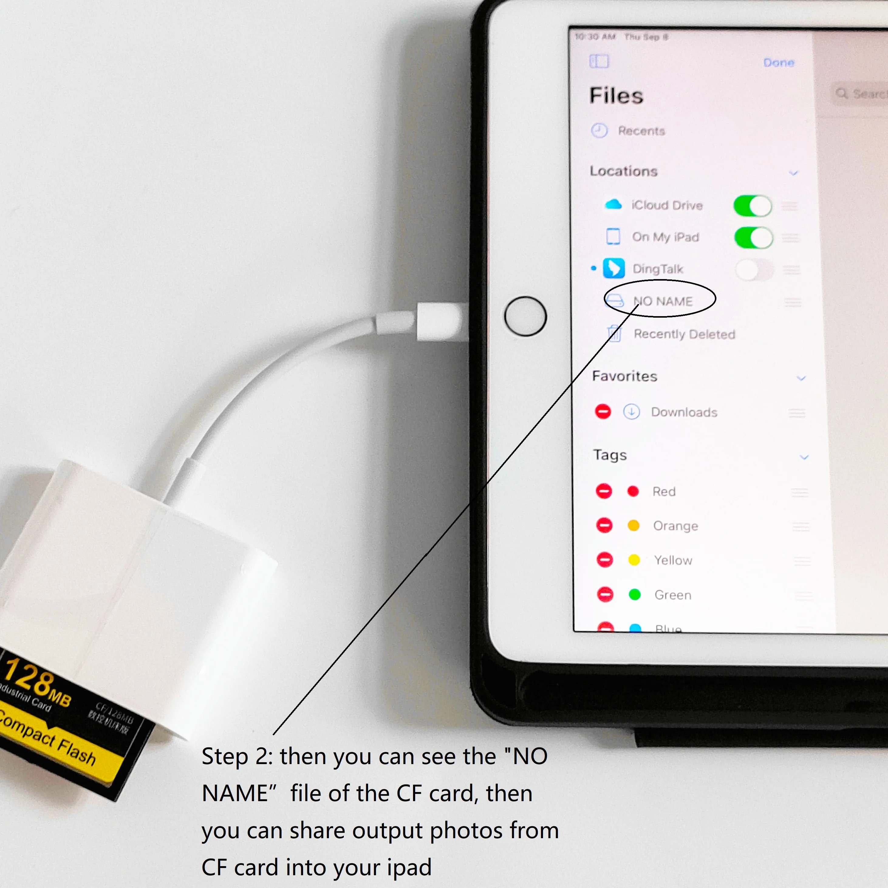 3 in 1 SD CF TF Card Reader for IPhone 8pin to SD/TF/CF Adapter Trail Game Camera Viewer for ipad