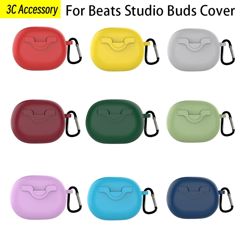 

2023 New Snap Design Silicone Soft Case For Beats Studio Buds Wireless Bluetooth Earphone Accessories Case For Beats Studio Buds