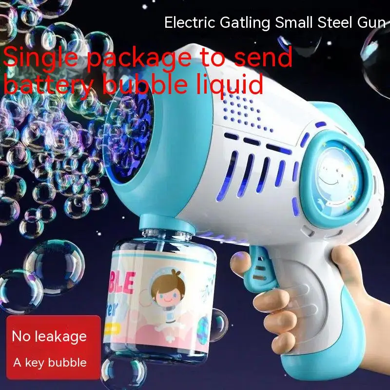 

Online Celebrity Children's Small Steel Cannon BuBBle Gun, Fully AutomAtic Production, Dazzling And Waterproof