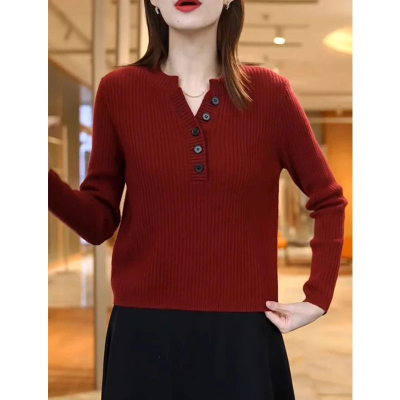 Модный облегающий вязаный женский свитер с длинными рукавами в стиле вестерн