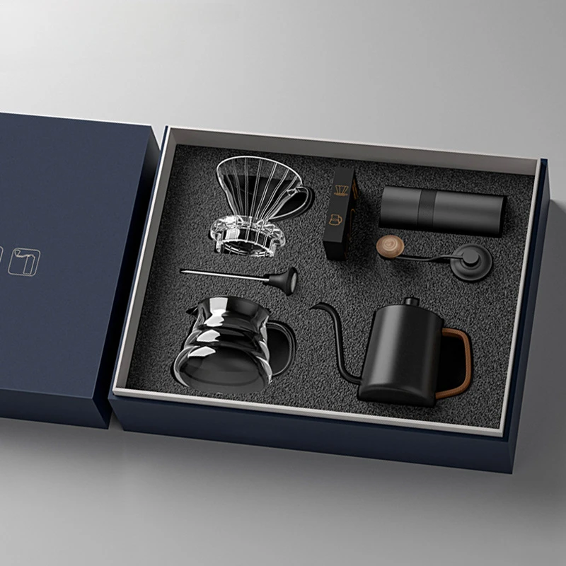 Кофейный набор аксессуары для кофе ручная мельница стеклянный горшок с фильтром