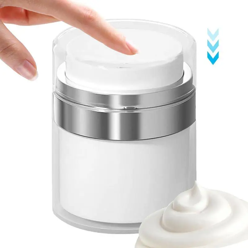 

Travel Lotion Container Empty Airless Pump Bottle Jar Refillable Container For Creams Gels & Lotions Leak-Proof Portable Travel
