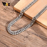vnox 8mm width chunky miami cuban chain necklaces for men gift jewelry18202224inch lengthstainless steel neck collar