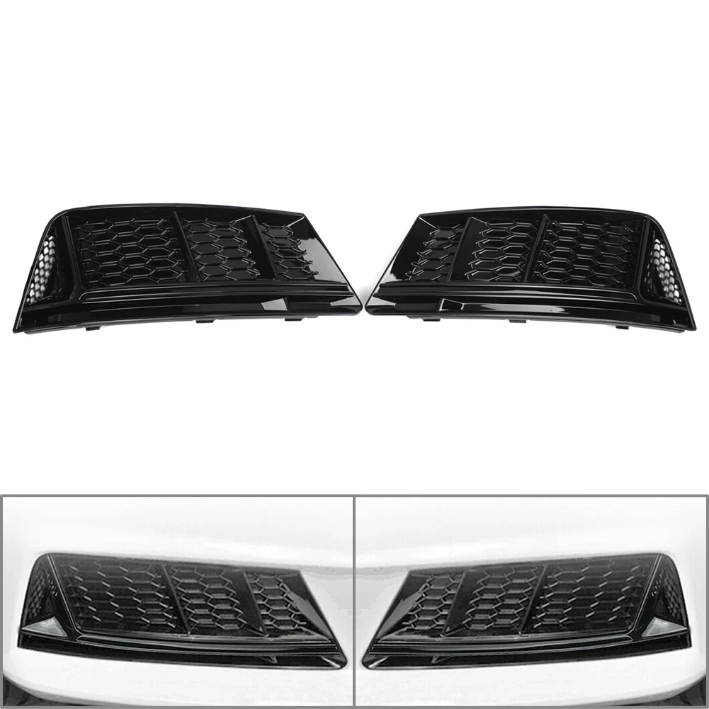 2 шт. RS4 стиль автомобильный передний бампер нижняя решетка противотуманной фары
