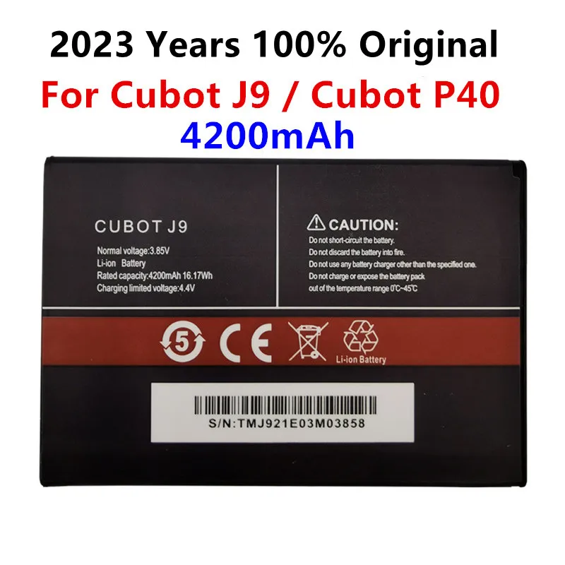 

2023 years 100% Original 4200mAh Battery For Cubot J9 P40 Mobile Phone High Quality Replacement Batteries Bateria Batterij