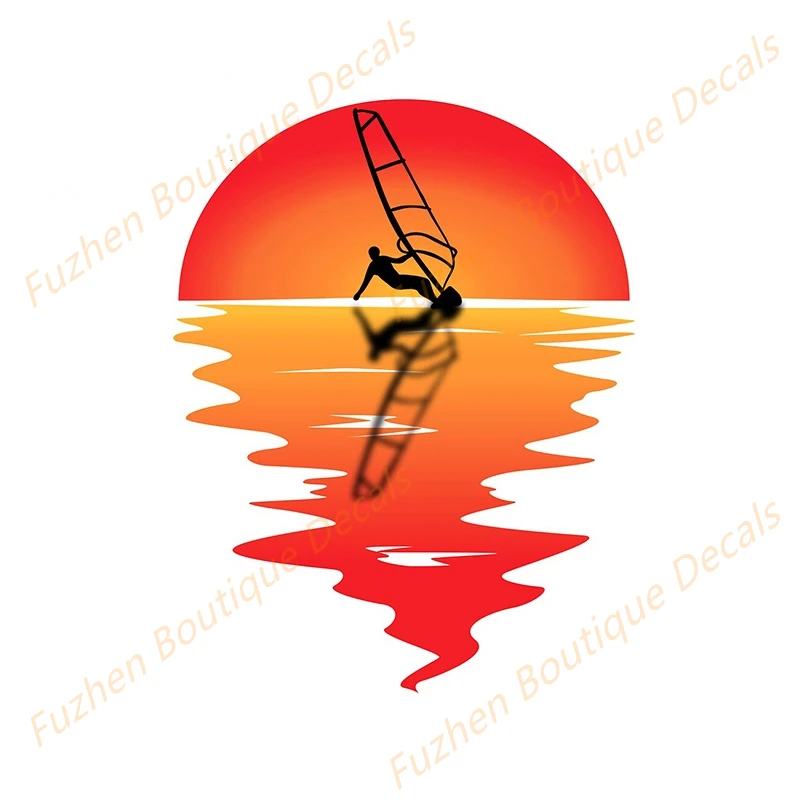

Fuzhen Boutique Decals Exterior Accessories for Windsurf Surfer Water Sports Auto Decal DIY Occlusion Scratch Vinyl Car Stickers