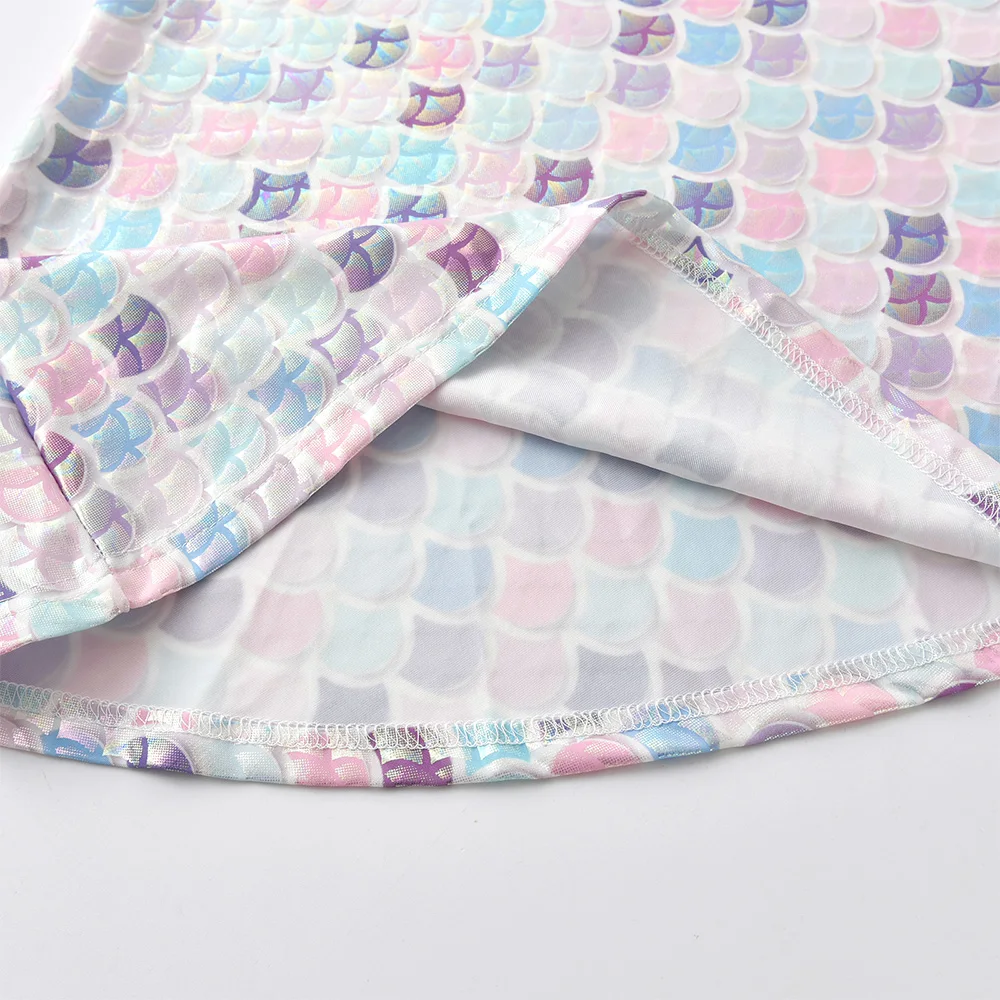 Платье детское летнее без рукавов из полиэстера с юбкой-годе