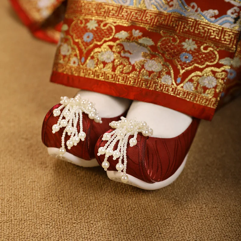 CY307 Весенняя новая стильная женская обувь с круглым вырезом в национальном стиле