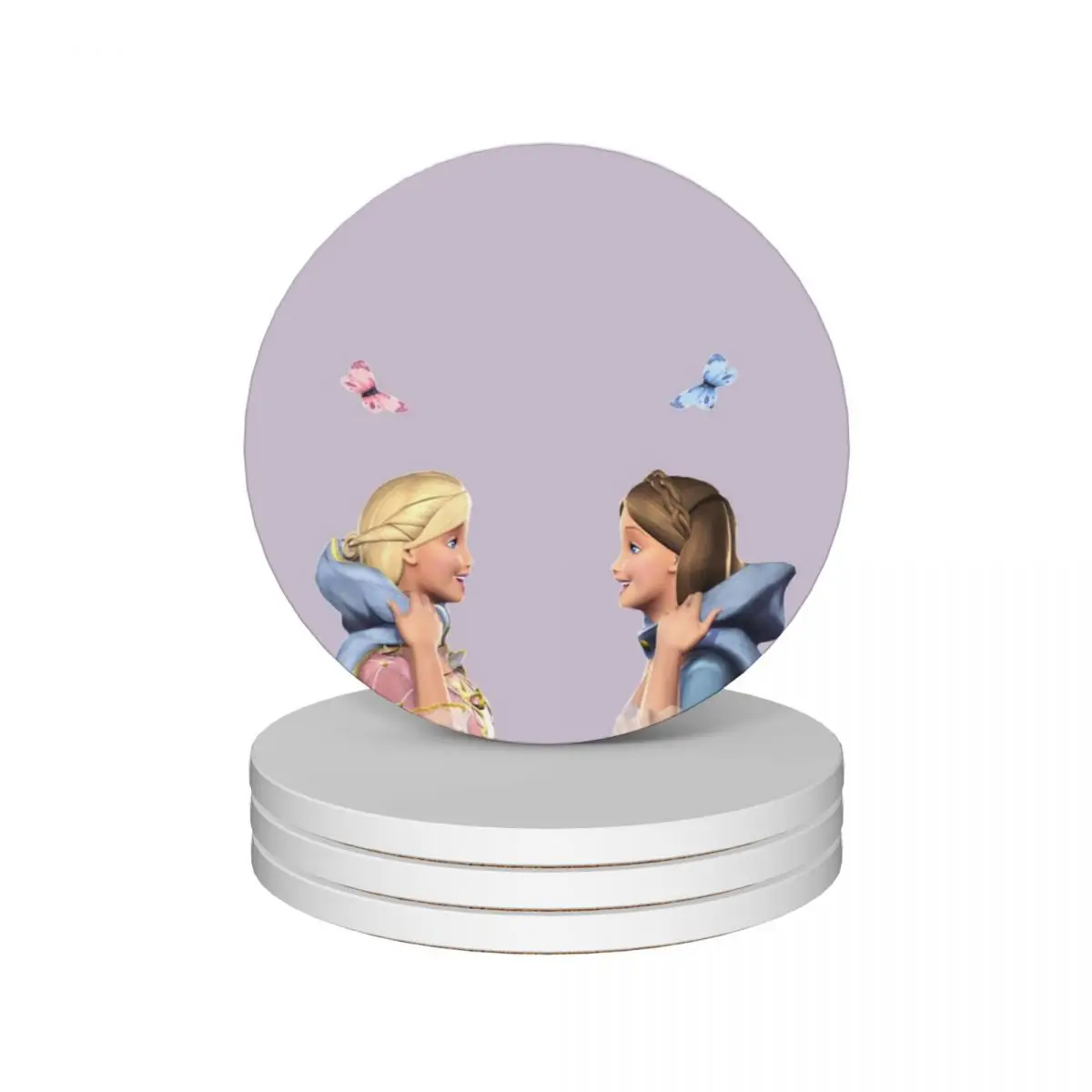 Принцесса и паупер керамические подставки (набор из 4) милый набор забавные