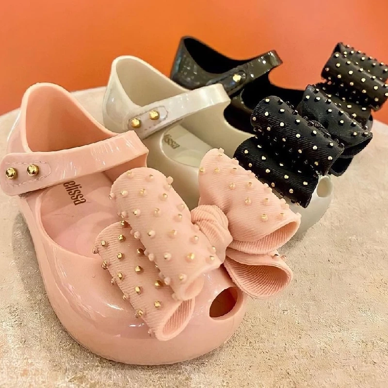 2022 Melissa Sandals Kids Big Bow Cute Prom Jelly Shoes Girls Non-Slip Kids Shoes Girls Shoes enlarge