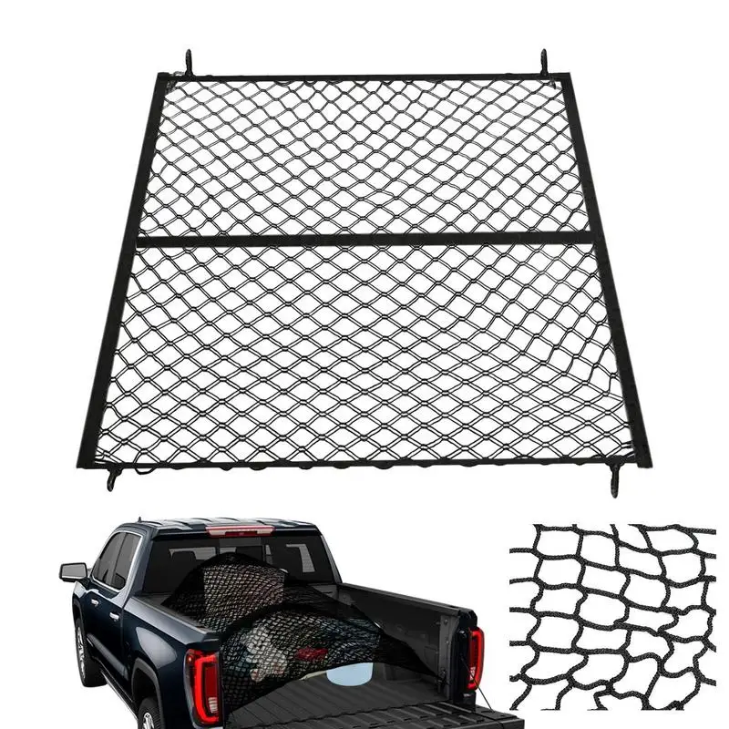 

Truck Bed Cargo Net Upgraded 1.2 X 2m Cargo Net Auto Trunk Rear Organizer Elastic Mesh Holder Universal Fit For Suv Truck