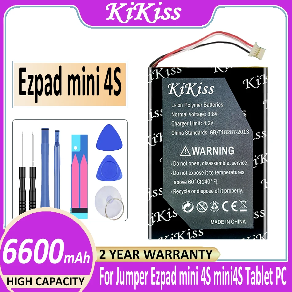 

Original KiKiss Battery Ezpad mini4S (5-wire plug) 6600mAh For Jumper Ezpad mini 4S mini4S Tablet PC Bateria