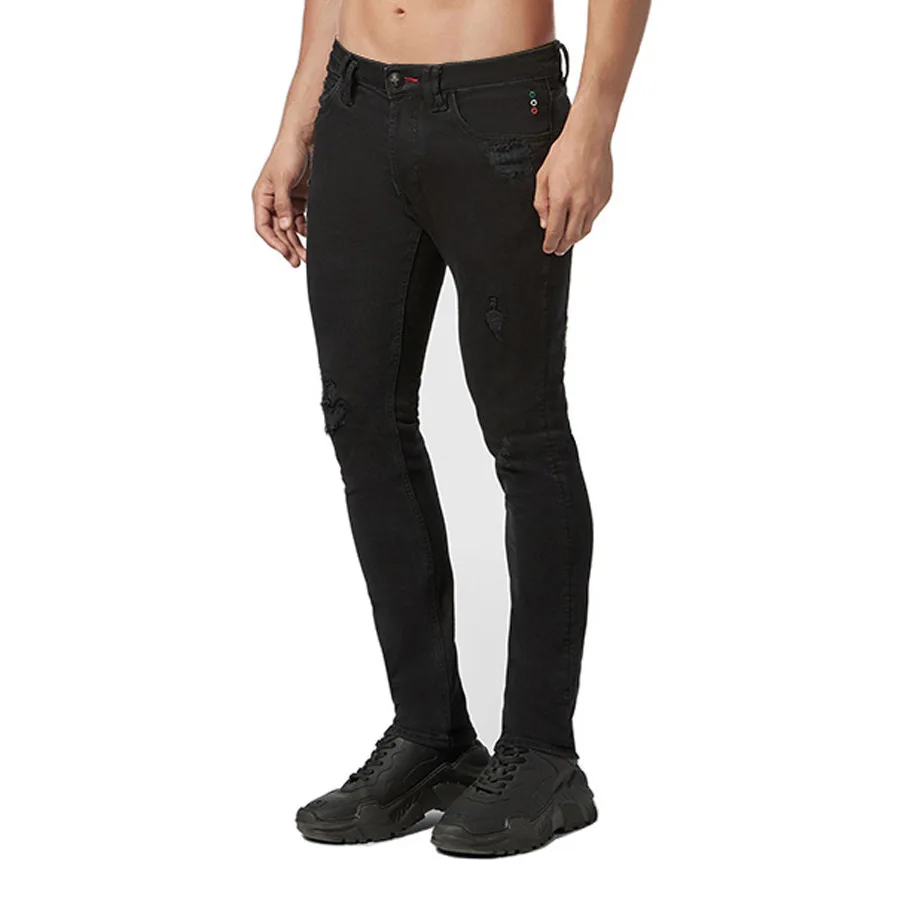 2022 Hole Jeans Men Fashion Slim Stretch Jeans Spring Autumn High Street Denim Pants Ripped Jeans for Men Trousers