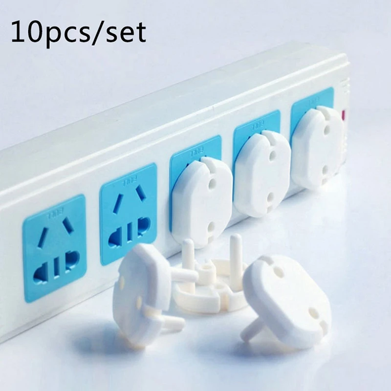 

10pcs Baby Safety Child Electric Socket Outlet Plug Protection Security Two Phase Safe Lock Cover Kids Sockets Cover Plugs