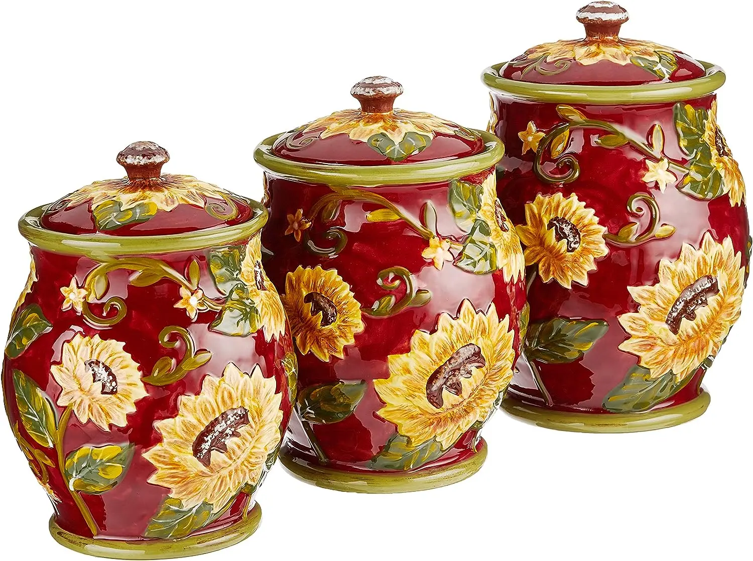 

Sunflower 3 pc. Canister Set ,One Size, Multicolored