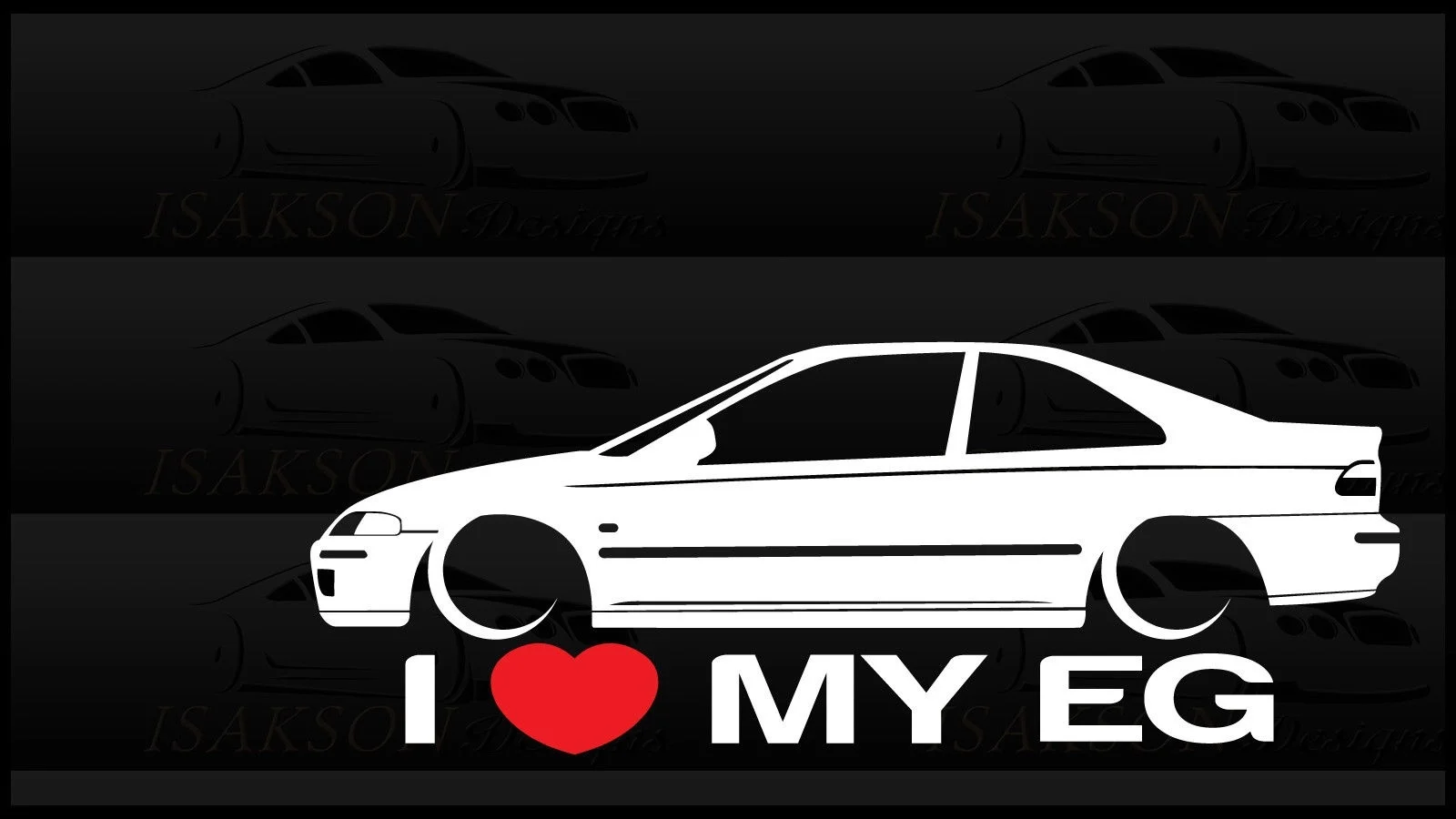 Для 1 пары/2 шт. наклейки I Heart My EG Love Slammed Low JDM Civic Coupe Honda |