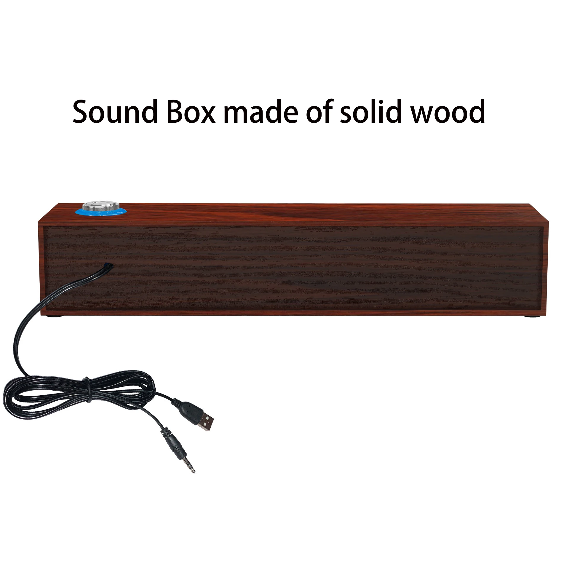 Bluetooth Wooden Speaker 3D Stereo Bass Loundspeaker Walnut Wood Subwoofer Sound Bar Wired & Wireless Audio Multimedia Soundbox enlarge