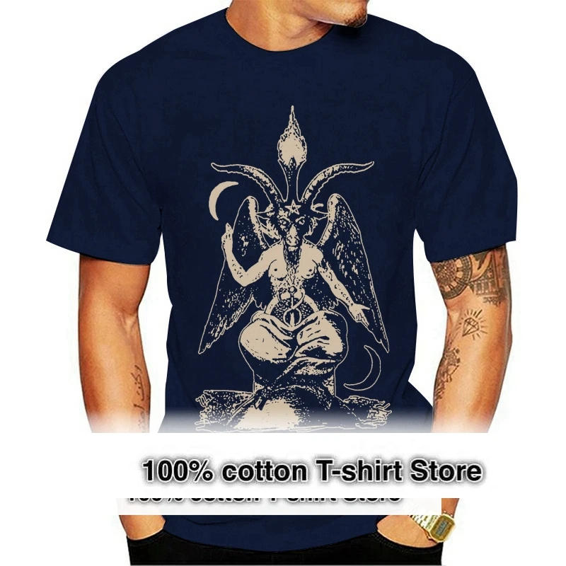 

Футболка BAPHOMET, сатаническая одежда, ведьма, ужас, сатанизм, оккультититизм S - XL(1)