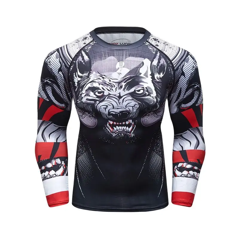 

Hot Sale Mens Spring Tee Shirt Long Sleeve 3D Harajuku Beast Print T-shirt Comfortable Fashion streetwear Tops