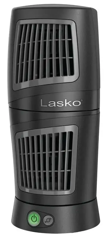 

Настольный башенный вентилятор Lasko Twist-Top с 3 скоростями, 4911 дюйма, черный, 5,23 дюйма, новый