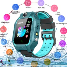 New Q19 Childrens Smart Watch SOS Anti-lost Phone Childrens Smart Watch with SIM Card GPS Camera Touch Watch Childrens Gift
