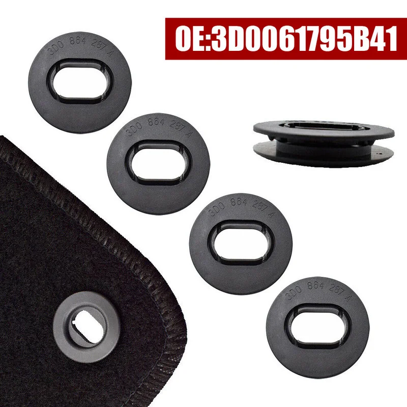

4sets Car Floor Mat Fastener Clips Carpet Oval Clips 3D0864851B41 3D0061795B41 for VW Golf GTI Seat Leon MK1 Skoda Octavia Fabia