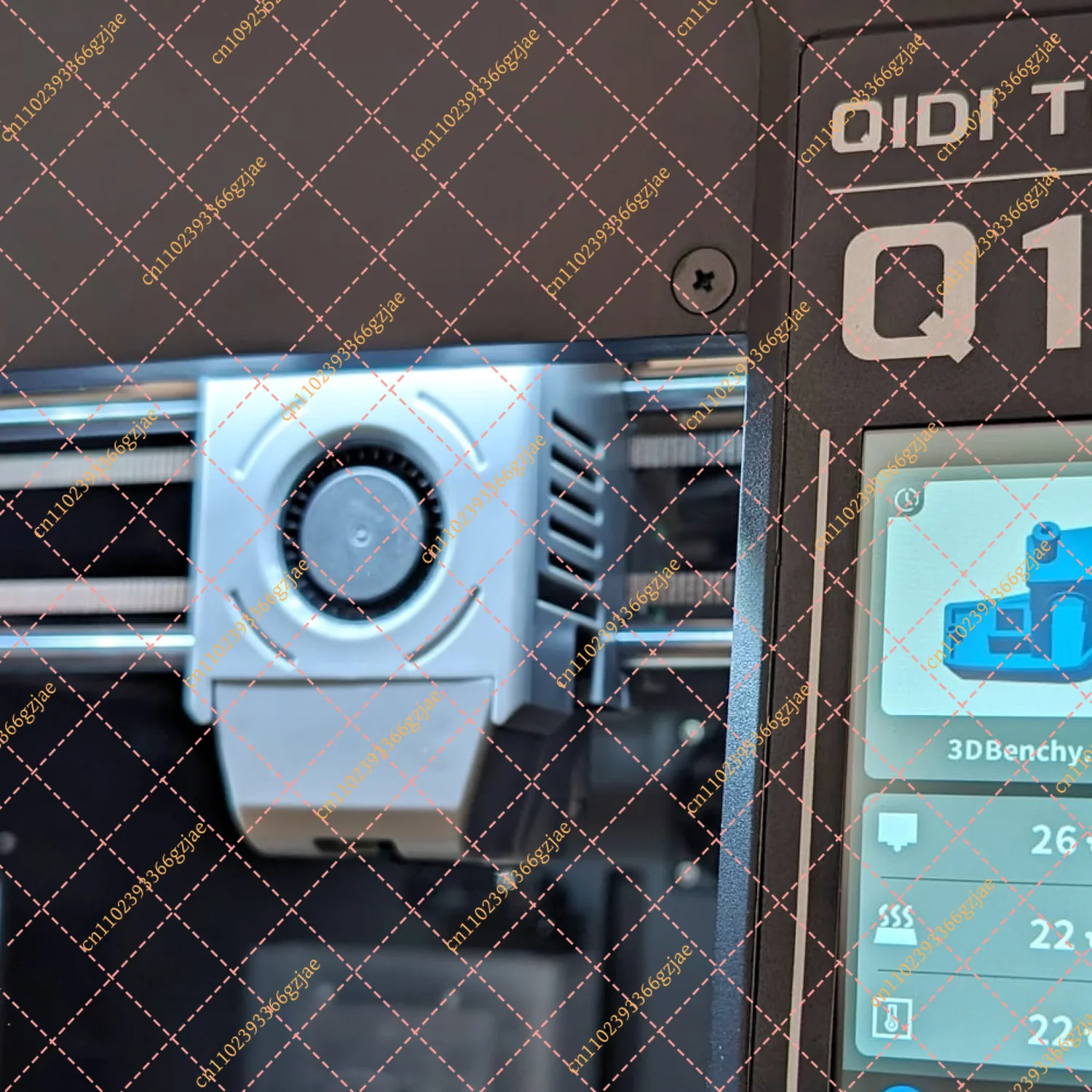 Фото Передняя крышка с турбовентилятором для 3D-принтера QIDI Tech Q1 Pro, запасные части для печатающей головки №5