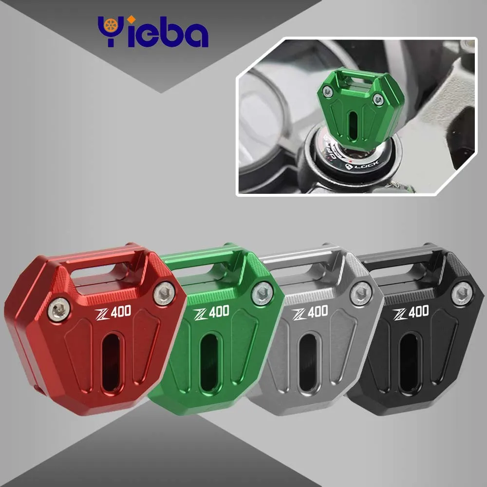 

Motorcycle Accessories CNC Aluminum Key Cover Cap Keys Case Shell Protector For KAWASAKI Z400 Z 400 2018 2019 2020 2021 moto
