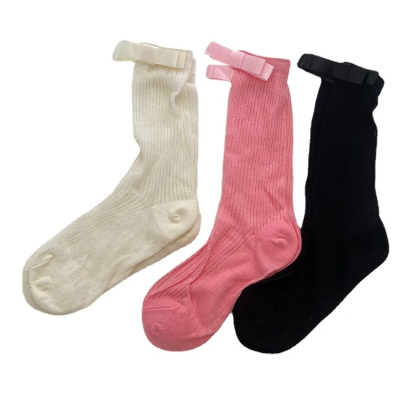 

Womens Sheer Mesh Decorated Tulle Socks Novelty Bowknot Socks Summer Lace Socks Dropship