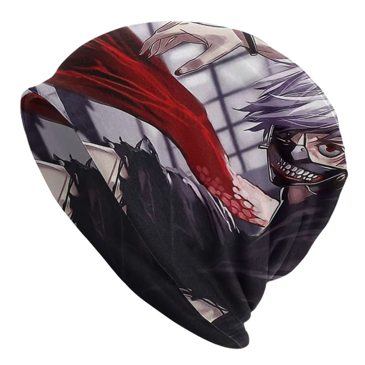 

Kaneki Ken Tokyo Ghoul Janpanese Anime Outdoor Hats Shackle Thin Hat Bonnet Hipster Skullies Beanies Caps Men Women's Earmuffs