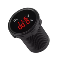12 24v car digital voltmeter ammeter voltage current meter red led display ip67 waterproof auto vehicle motorcycle accessories