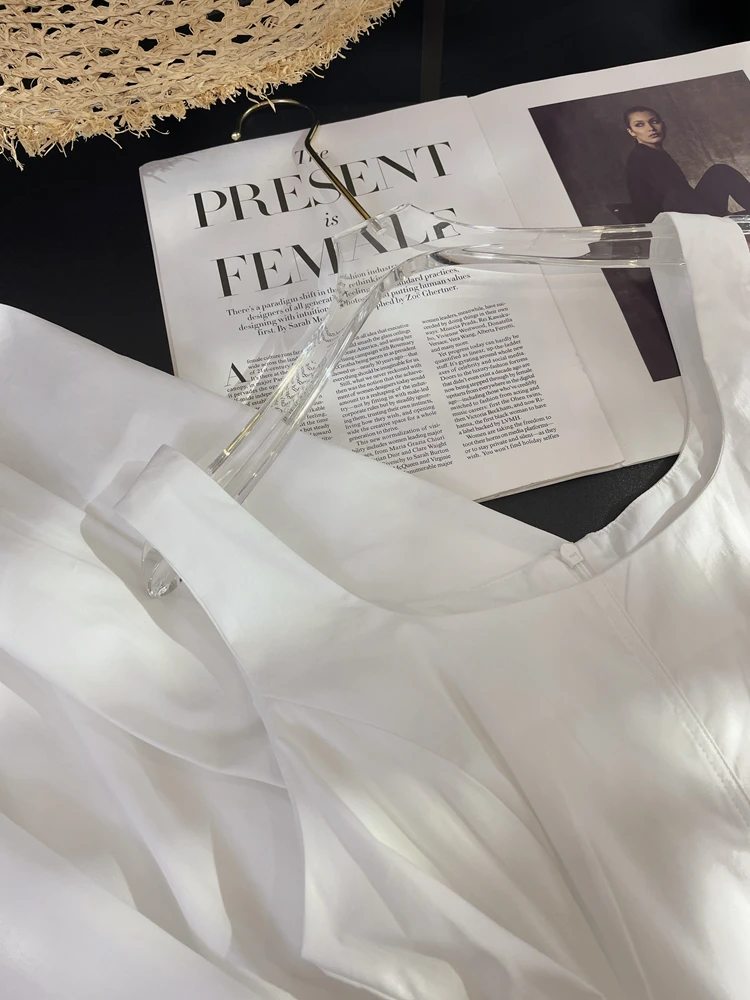 2025 Spring New Arrival Tea Break French Sle Temperament Fancy Slim Looking Date Long Dress White Vest Women