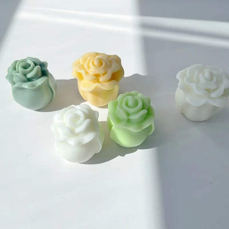 

Rose Scented Candle Moulds DIY Handmade Flower Cake Decoration Chocolate Ice Cube Mold
