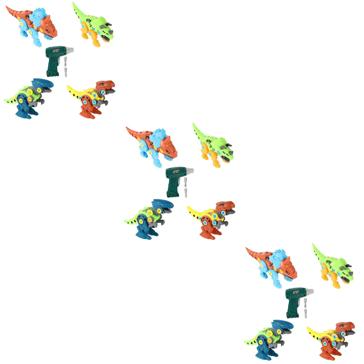 

3 Sets of Dinosaurs Building Block Disassembly and Assembly Kids Dinosaurs
