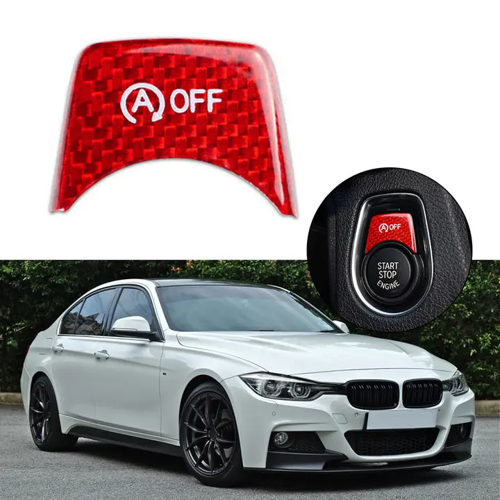 

Carbon Fiber Red Engine Engine Automatic Start/Stop Button Sticker Cover For BMW F30 F31 F32 F33 Very Good Appearance And Touch