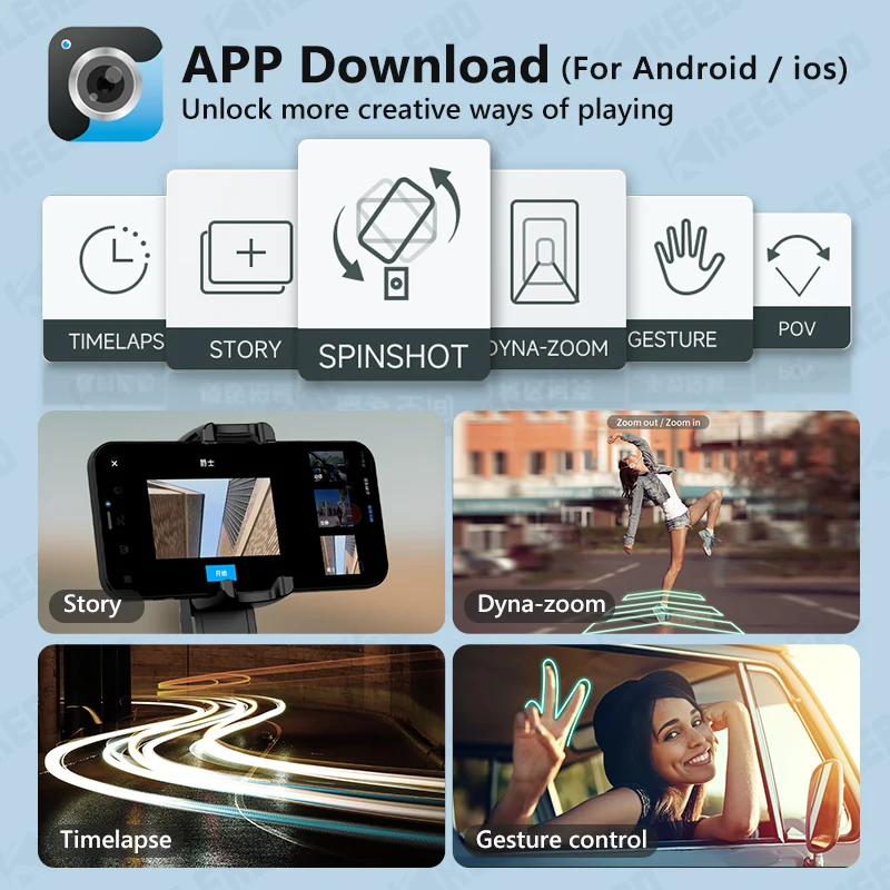 Карданный стабилизатор селфи-палка штатив с заполняющим светом беспроводной