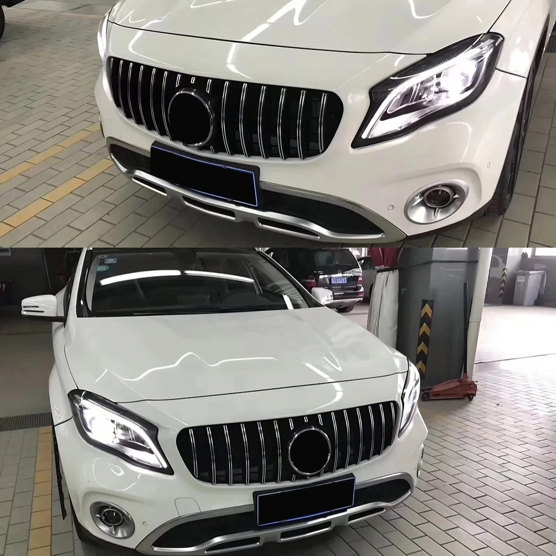 Фото Передняя решетка бампера (сетка) для Mercedes-Benz GLA X156 2017-2019 GLA200 GLA220 в стиле GT Stars, тюнинг-аксессуары №5