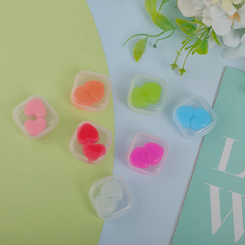 2 шт. силиконовые затычки для ушей в форме сердца