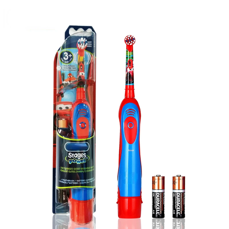 

Children's Battery Powered Electric Toothbrush Oral Dental Clean Waterproof Kids Toothbrush Replace Heads For Age 3+