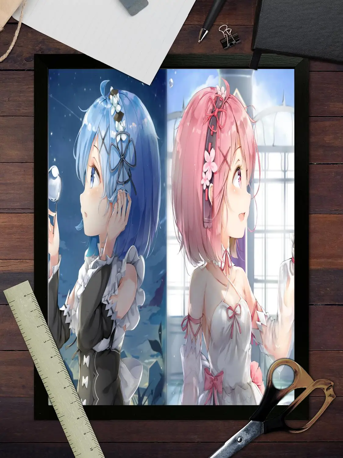 Фото Re Zero Холст Художественный постер и настенное искусство, печать с изображением, современная семья, декор для спальни, постеры, декоративная живопись №3