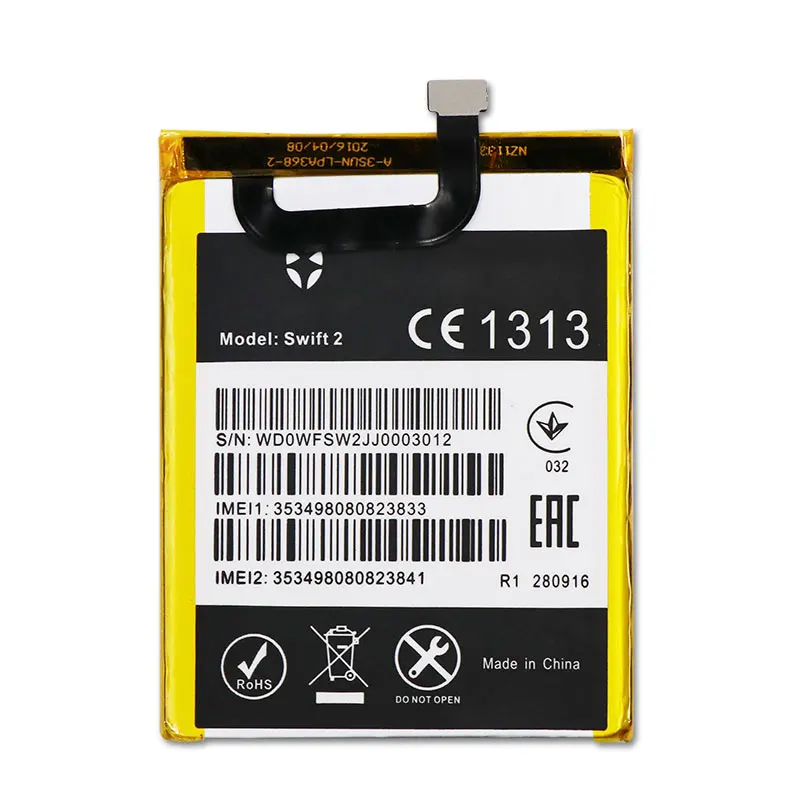 Аккумулятор DyGod 2700 мАч для Wileyfox Swift 2 Plus Высококачественная сменная батарея