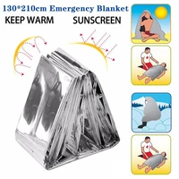 outdoor waterproof emergency survival rescue blanket foil thermal space first aid folding tent camping shelter military blanket