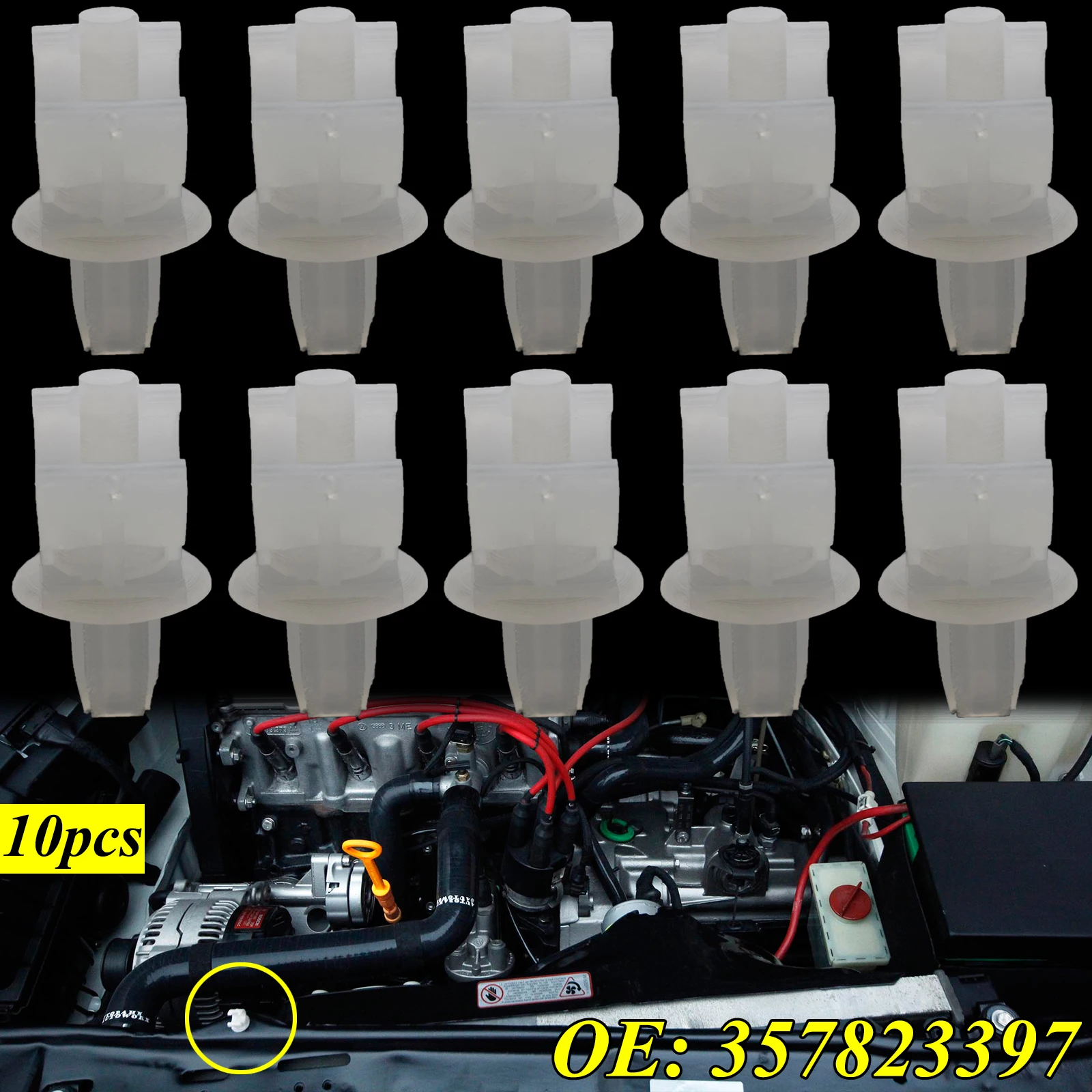 

10 шт., зажим для капота автомобиля VW Golf Corrado Beetle Passat Jetta 357823397