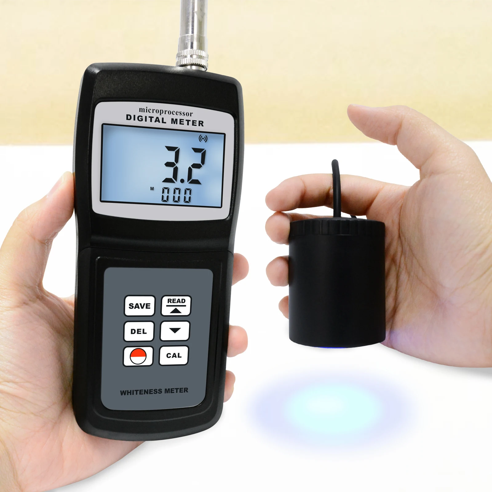 

Digital Whiteness Meter standard Range Portable 254 Data Memory WM-106