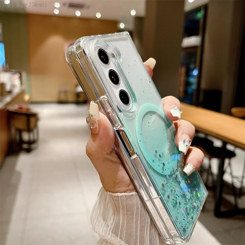 Блестящий однотонный противоударный мягкий чехол для SAMSUNG Z FOLD 3 4 5 6 FLIP3